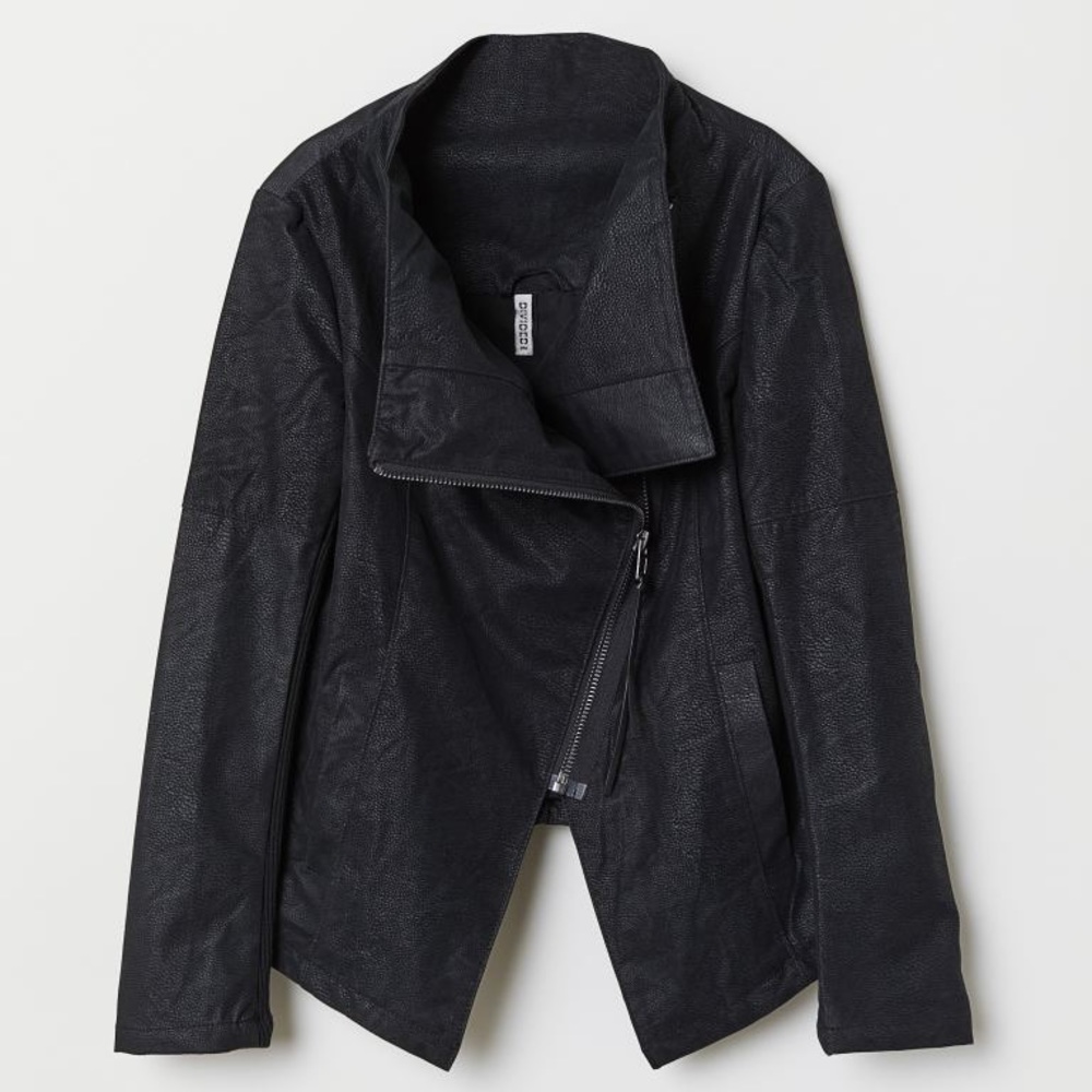 Faux leather asymmetrical biker jacket size 6